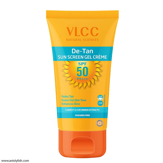 VLCC De Tan Sunscreen Gel Creme, SPF 50-Which sunscreen is best for oily skin