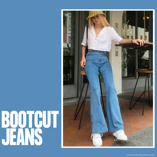 Bootcut jeans-Different types of jeans for women with pictures (In Hindi)