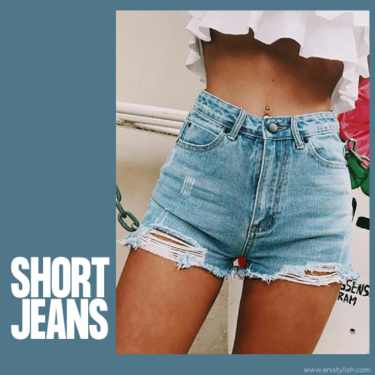 Short Jeans-Different types of jeans for women with pictures (In Hindi)