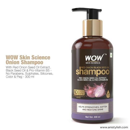 WOW Skin Science Onion Shampoo-Best shampoo for hair care in monsoon review with @ Best price in India