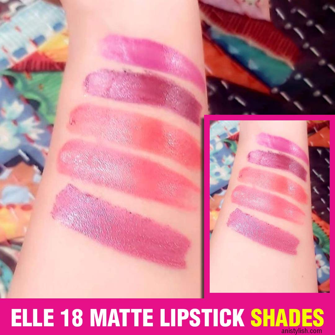 Elle 18 matte lipstick shades Review 1