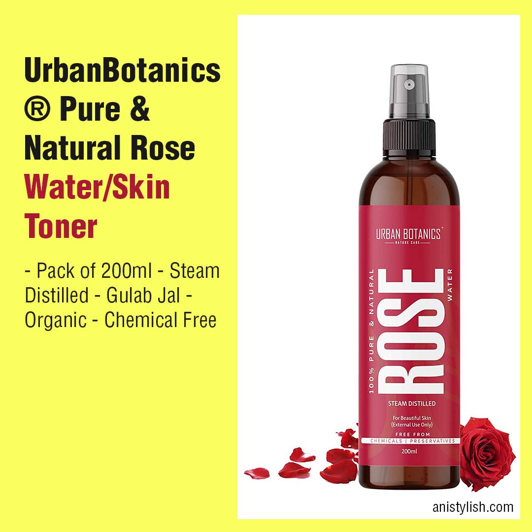 UrbanBotanics Pure & Natural Rose WaterSkin Toner-Best Rose Water for face in India