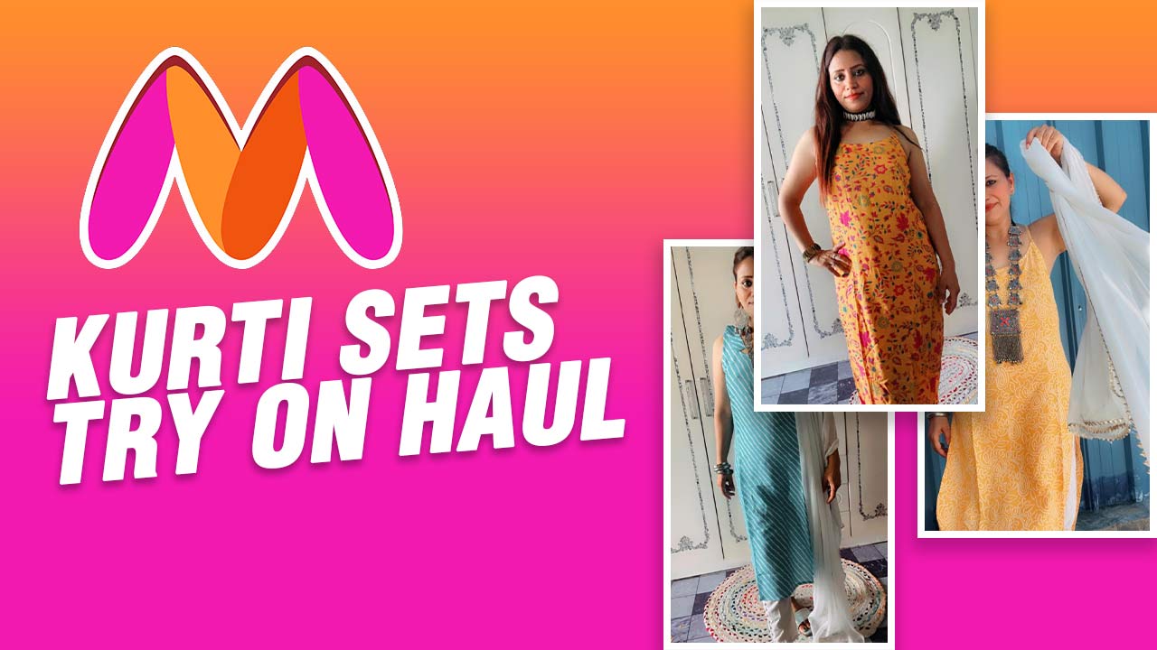 Kurti sets try on Haul Myntra End of season sale