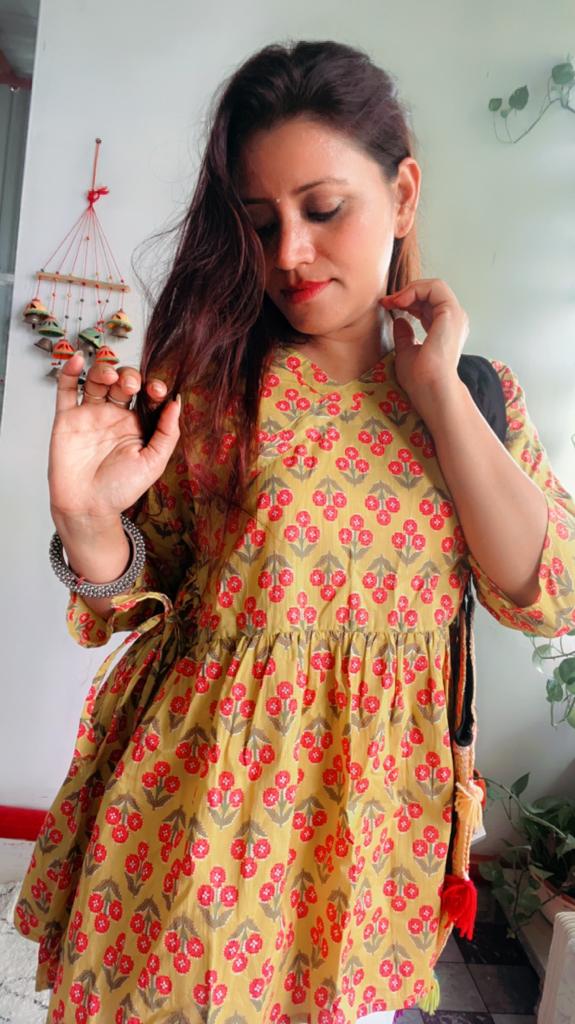 Angrakha Kurti-kurti for college going girls