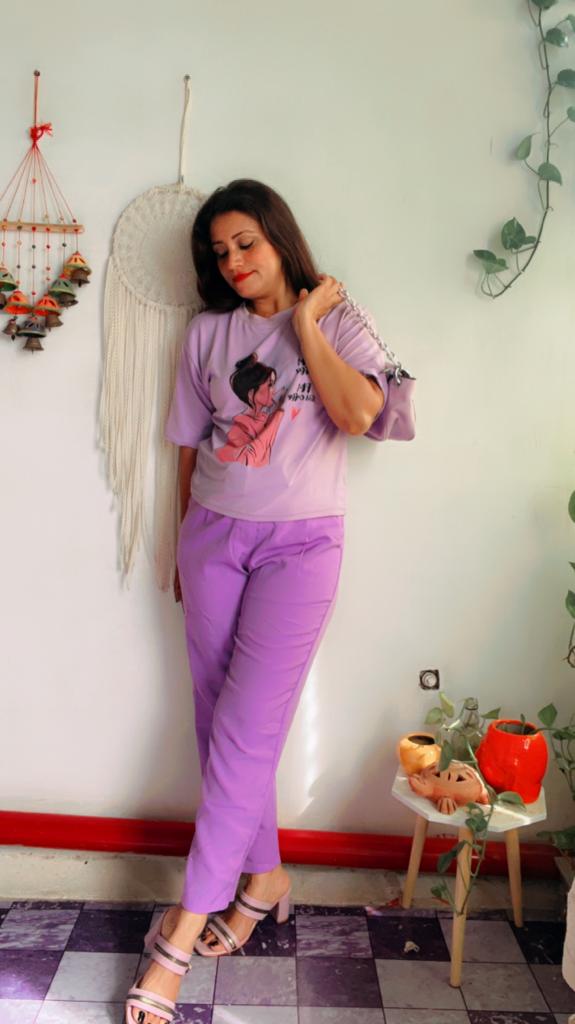 Purple Bottom wear for women