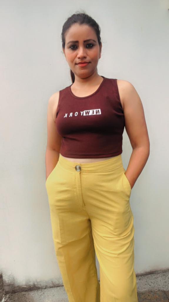 Brown crop top-Meesho online tops for women shopping