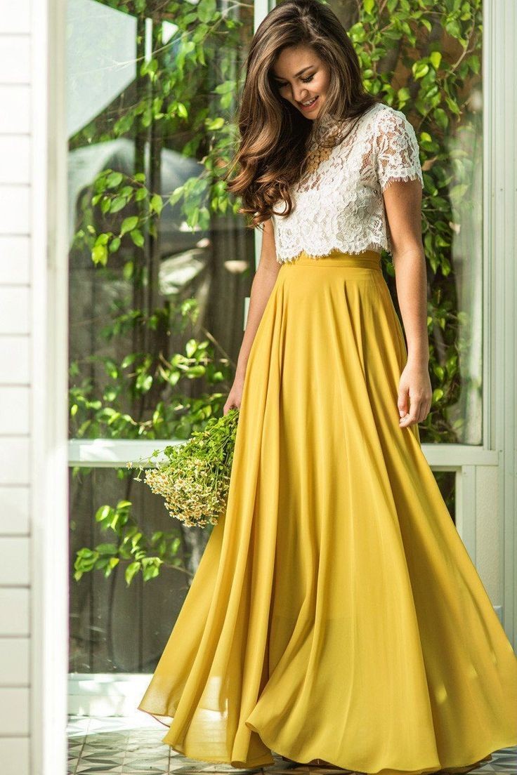 Long skirt with tops-Valentine day special outfits or attires with images